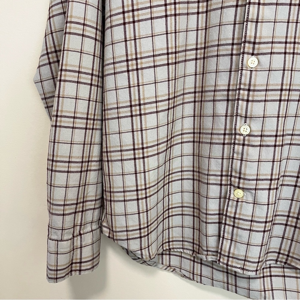 Pendleton Jasper 100% Wool Plaid Button Up Shirt *Flaw* Large - Picture 3 of 12